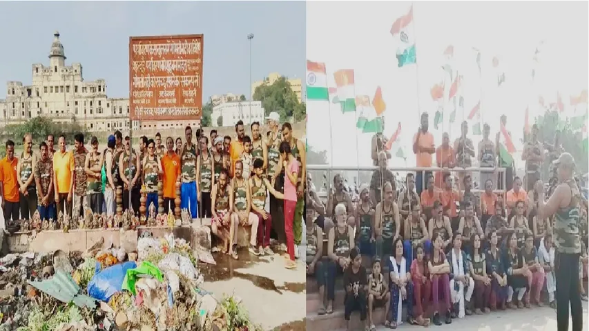 Cleanliness drive conducted banks Gomti river
