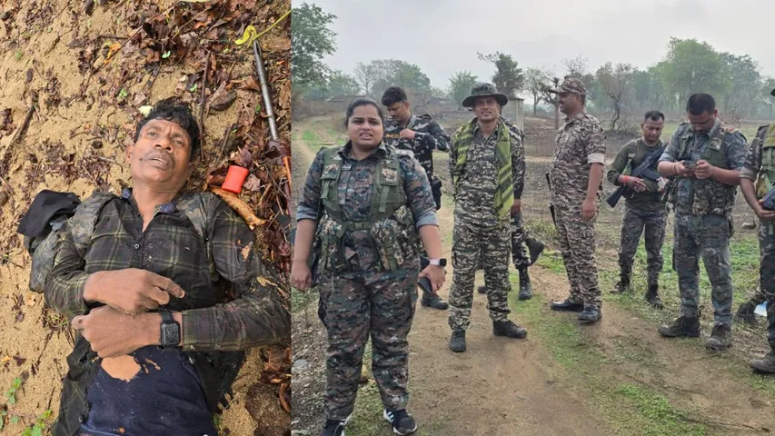 Encounter between security forces and Naxalites in Palamu
