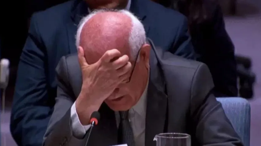 Palestinian ambassador Riyad Mansour burst into tears at the UN