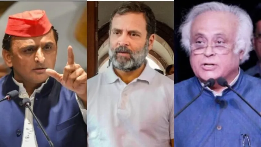 Akhilesh yadav] Rahul Gandhi and Jairam Ramesh- file photo