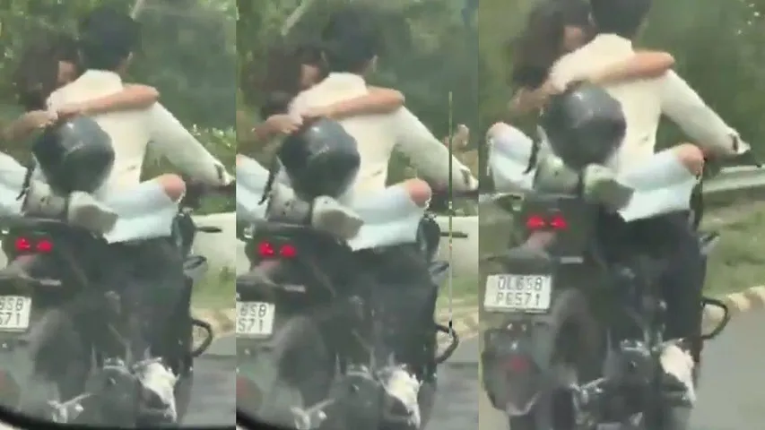 Noida expressway couple video viral