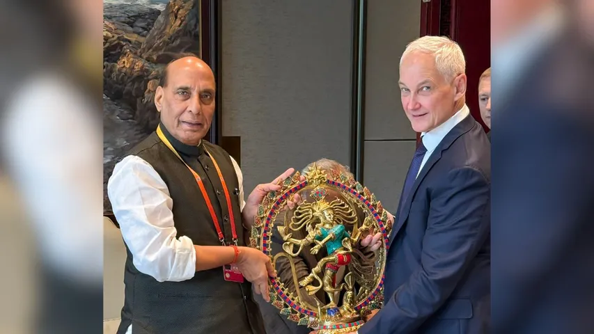 rajnath singh, Rajnath Singh meets Andrey Belousov
