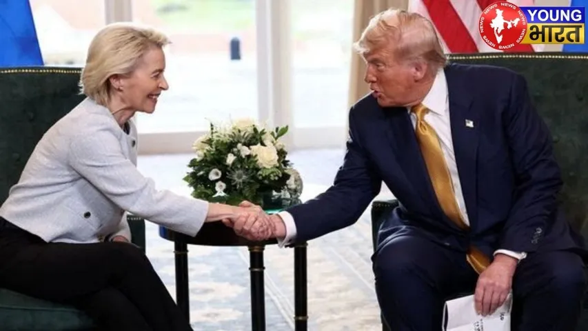 European Commission President Ursula von der Leyen and US President Donald Trump