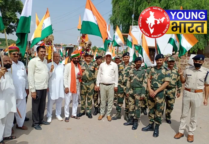 आज़ादी के 75 साल : भुज में BSF की तिरंगा यात्रा, सीमा पर जोश हाई! | यंग भारत न्यूज