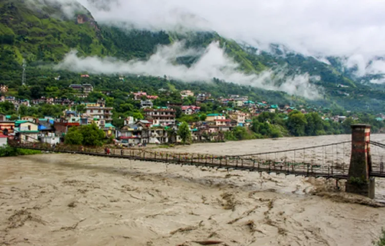 The Beas river is flowing above the danger mark