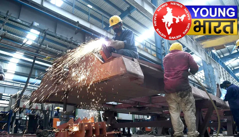 US टैरिफ के बीच मैन्युफैक्चरिंग में India की बड़ी छलांग, पीएमआई ने 17 साल का रिकॉर्ड तोड़ा | यंग भारत न्यूज