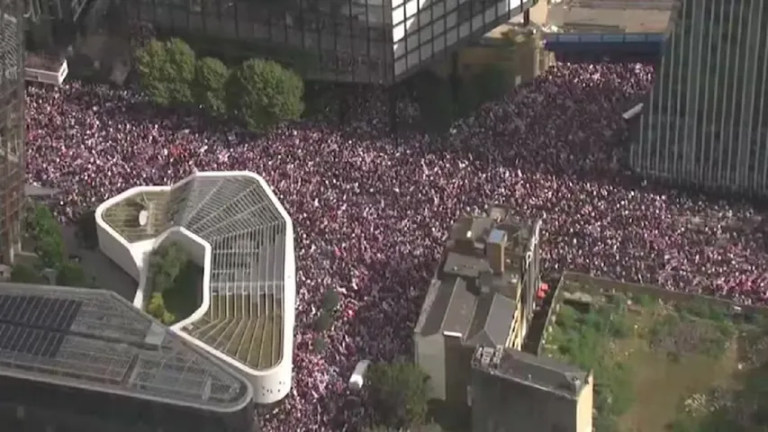 anti immigration protesters march in London