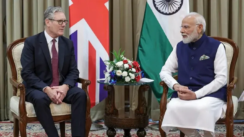 Keir Starmer with PM Modi
