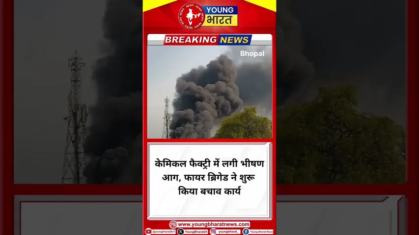 Chemical Factory में लगी भीषण आग, फायर ब्रिगेड ने शुरू किया बचाव कार्य | YOUNG Bharat