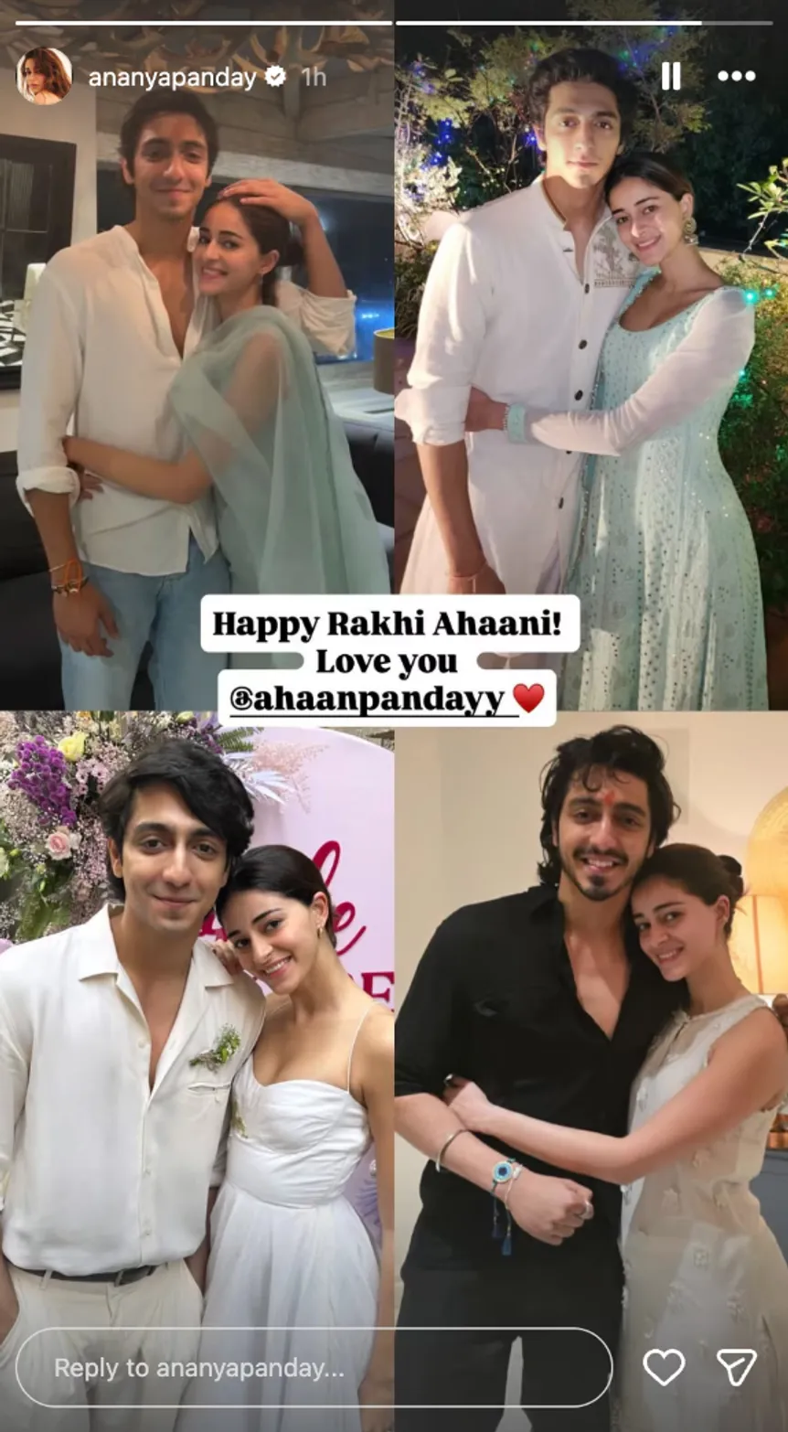 Ananya Pandey tied Rakhi to Ahaan Panday