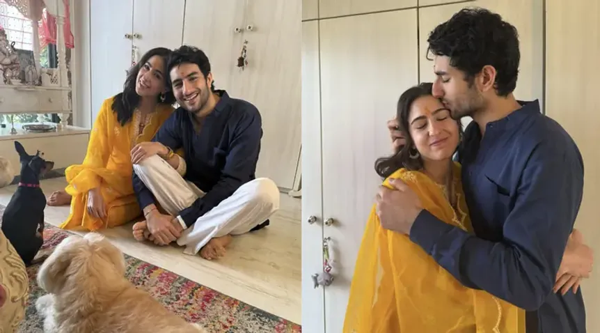 Sara Ali Khan and Ibrahim Ali Khan celebrate Rakhi festival
