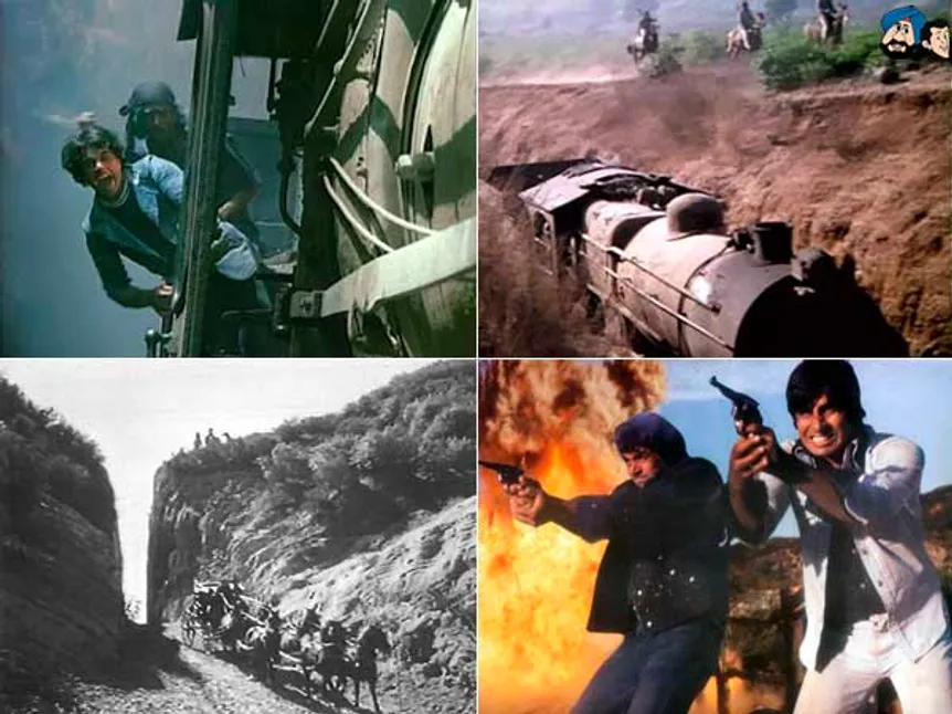 sholay train sequence