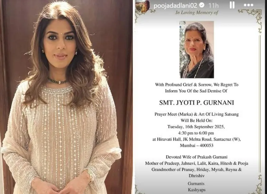 Pooja Dadlani snapped leaving after Mother In-law Prayer Meet and greeting Guests