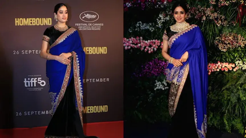 Janhvi Kapoor wore mother Sridevi's saree for the Homebound screening