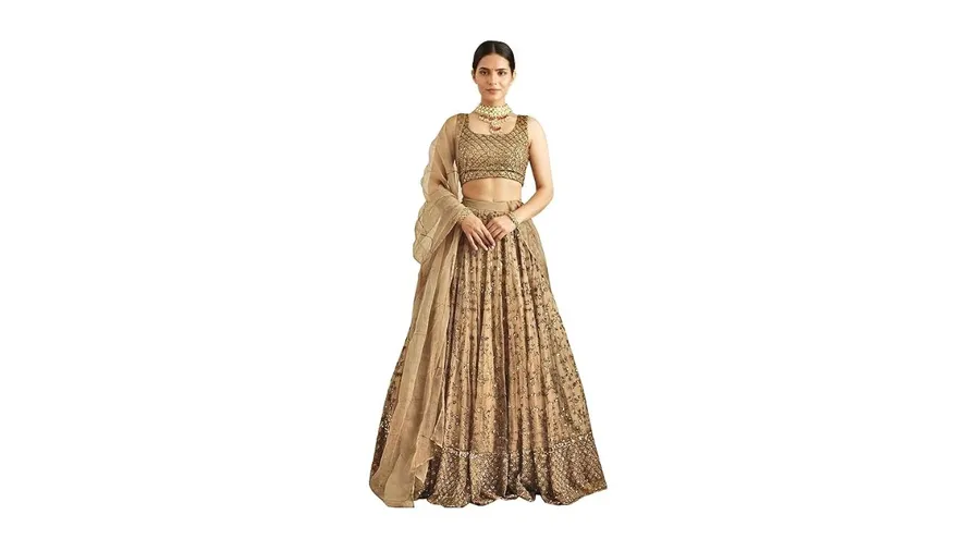 TRENDMALLS Women's Georgette Lehenga Choli