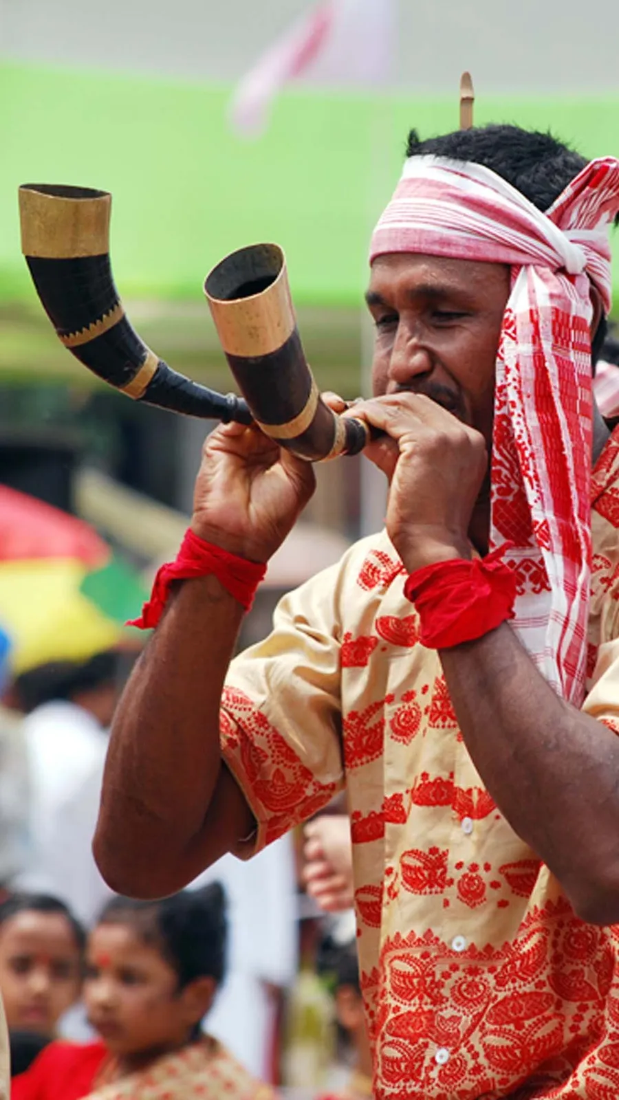 <p>One of the important and delightful musical instruments of Bihu, ‘<em>Pepa’, </em>is predominantly made of buffalo horn, bamboo, and brass metal flute. It is essentially a wind instrument and is generally played by young <em>Bihuwas </em>during a performance<em>.</em></p>