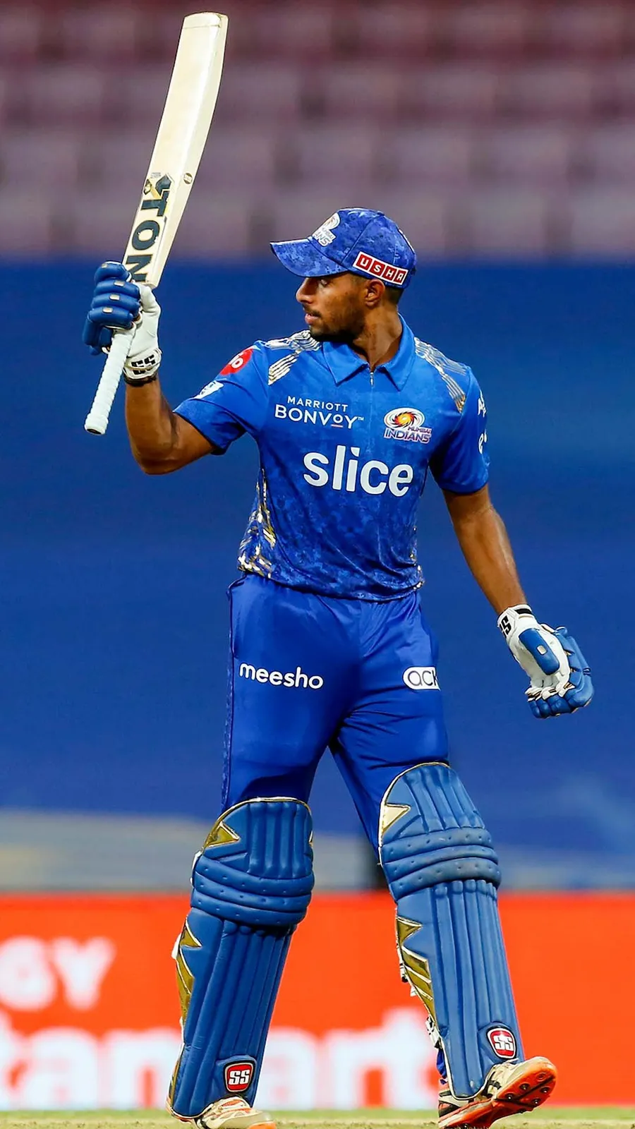 <h3>Tilak Varma</h3><p>N. Tilak Varma, the elegant left-hand batsman from Hyderabad has has played 17 matches to date in his IPL career and has scored 544 runs, with an average of 41.85.</p>