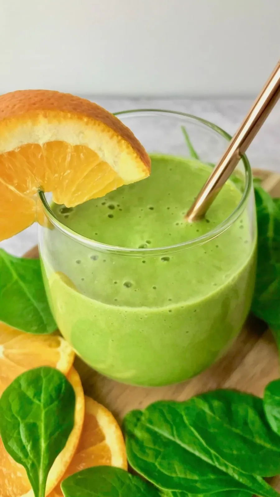 <p>This smoothie combines the iron-richness of spinach (2.7mg per cup) with the vitamin C power of orange juice (70mg per cup) to create a potent iron-boosting beverage. </p>