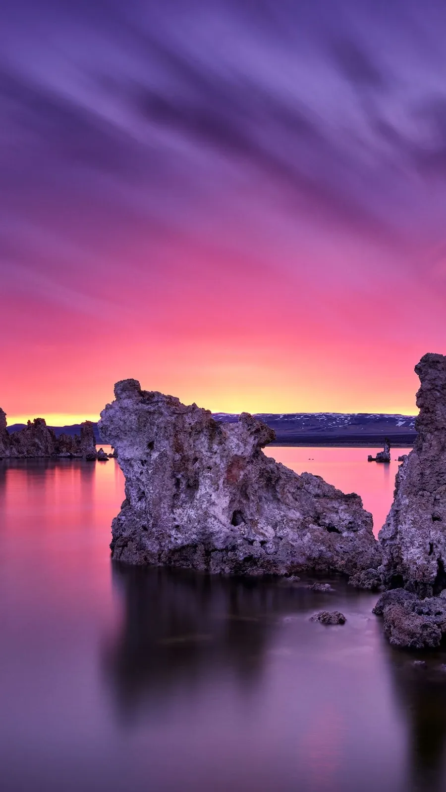 <p>An otherworldly landscape with bizarre tufa towers jutting out from the water.</p>