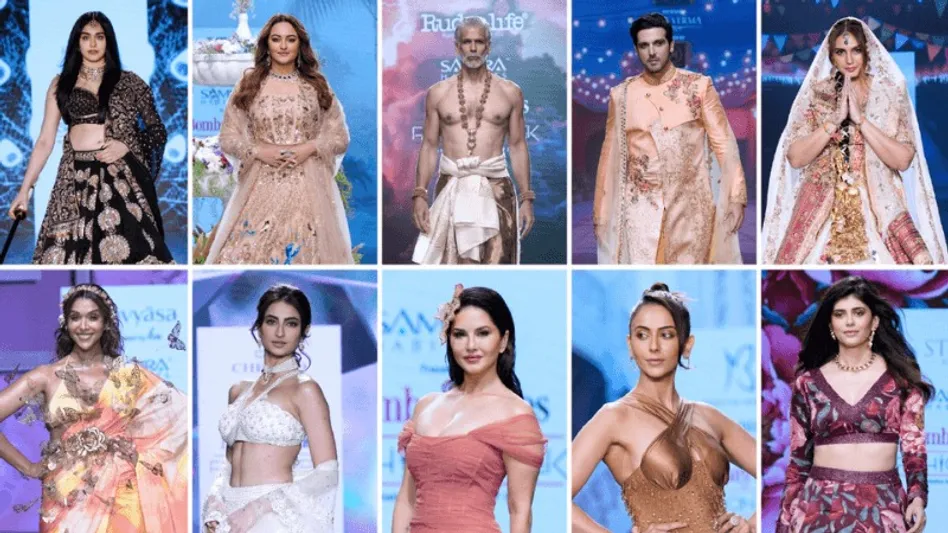 Bombay Fashion Week 2025 Hina Khan Khushi Kapoor Sunny Leone