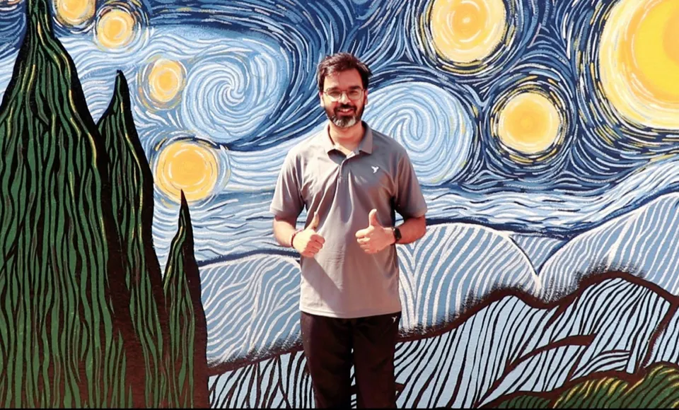 Manmoy Maji began making murals on the walls of government schools in 2022 