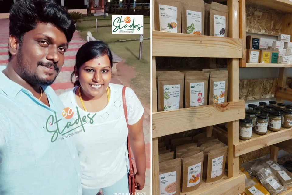 Rajapandi and Nithya are co-founders of Theni-based Akathiya Natural