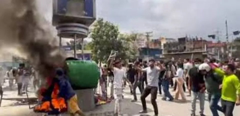 kathmandu airport protest