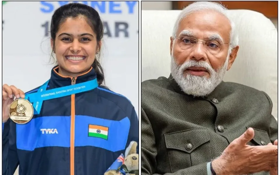 modi and manu bhakar