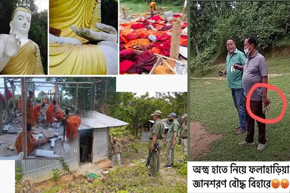 বৌদ্ধ বিহার লুটপাট ও ধ্বংস, বুদ্ধ মূর্তি ভাঙল দুষ্কৃতীরা
