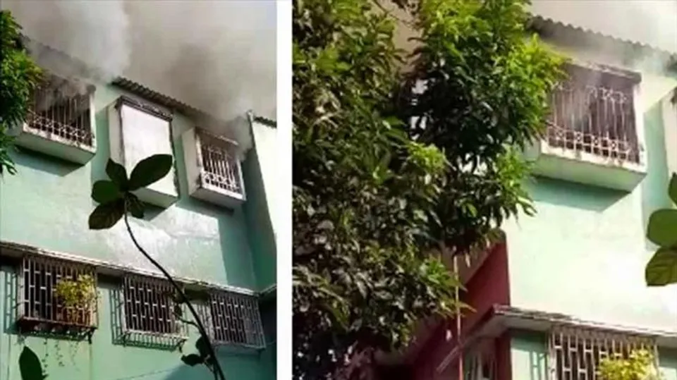 সল্টলেকের বাড়িতে বিধ্বংসী আগুন