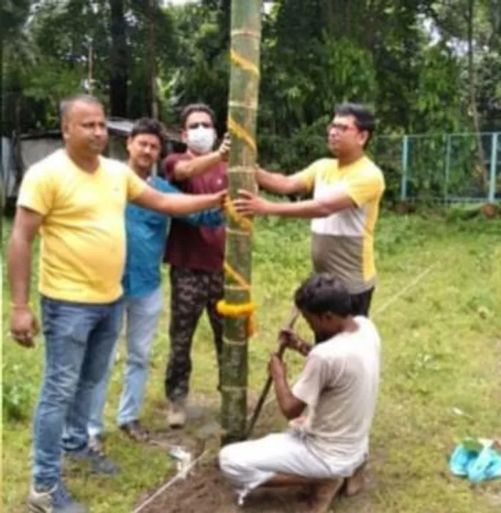দুর্গাপূজার খুঁটিপূজো করল শিলিগুড়ির সুব্রত সংঘ ক্লাব