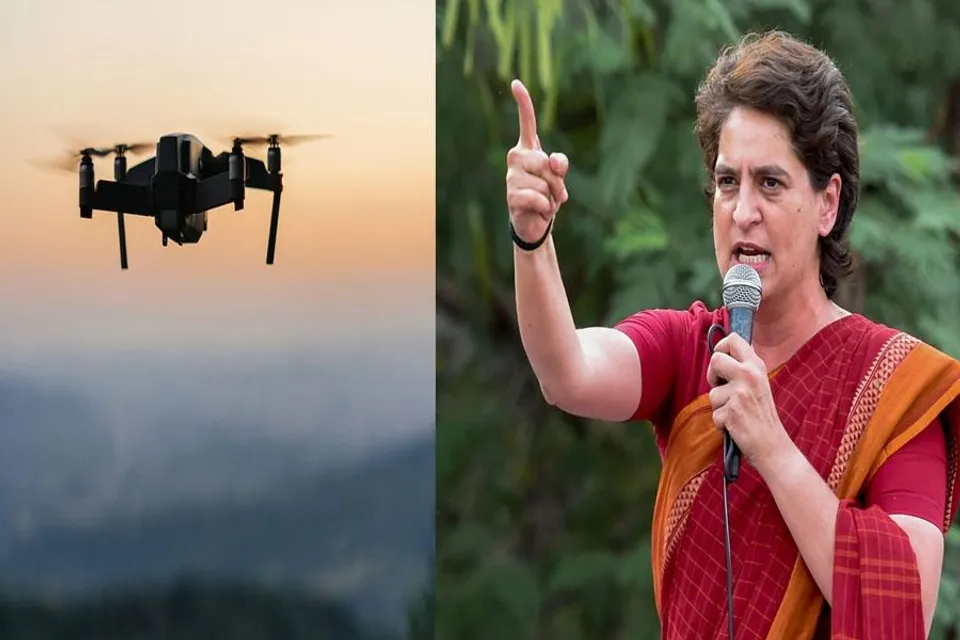 প্রিয়াঙ্কার ওপর ড্রোন দিয়ে নজরদারির অভিযোগ কংগ্রেসের