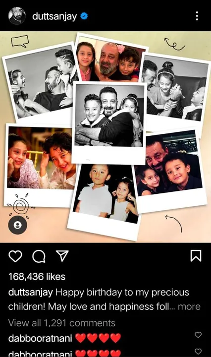 স্ত্রীয়ের সাথে যমজ বাচ্চাদের জন্মদিন পালন করলেন অভিনেতা সঞ্জয় দত্ত