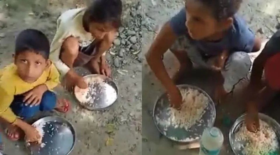 উত্তরপ্রদেশের স্কুলে পড়ুয়াদের মিড-ডে মিলে দেওয়া হচ্ছে নুন-ভাত, ভাইরাল ভিডিও