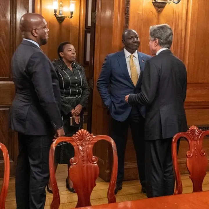 মার্কিন পররাষ্ট্রমন্ত্রীর সঙ্গে দেখা করলেন উইলিয়াম রুটো