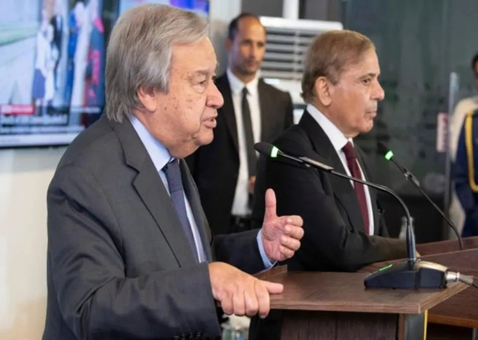 বন্যা থেকে পুনর্বাসন ও পুনরুদ্ধারের জন্য পাকিস্তানের ব্যাপক আর্থিক সহায়তা প্রয়োজনঃ জাতিসংঘ মহাসচিব