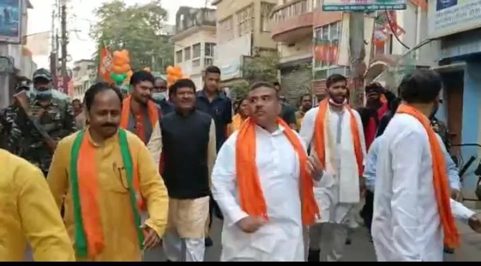 শেষ বেলায় ম্যারাথন প্রচার বিরোধী দলনেতা শুভেন্দু অধিকারীর