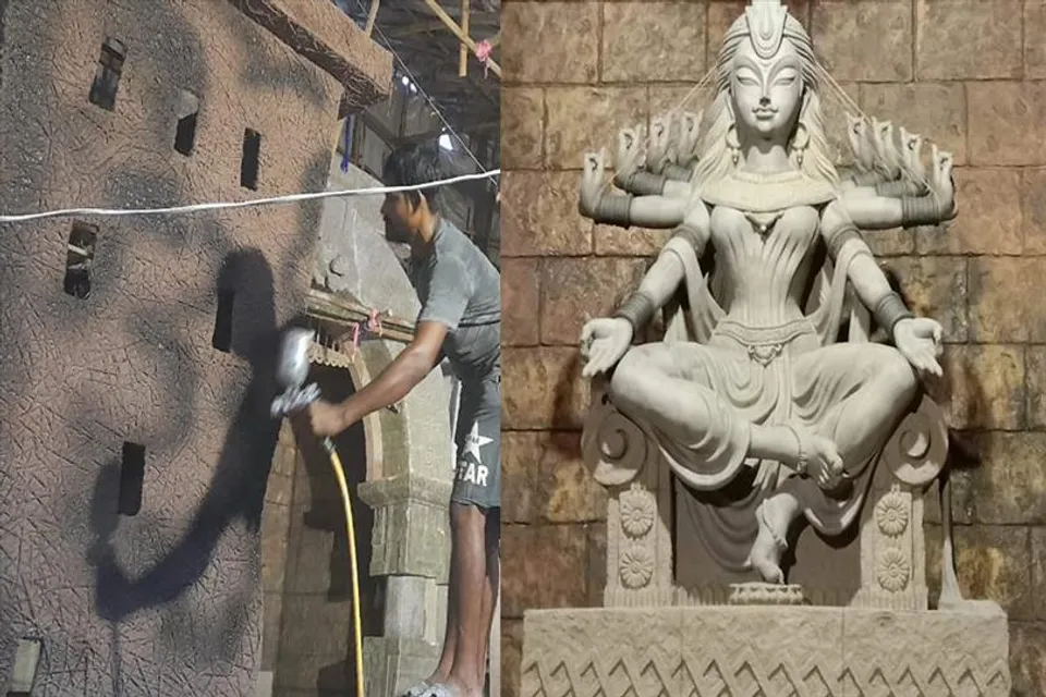 মা দুর্গার হাতে থাকবে না অস্ত্র! অভিনব ভাবনায় হরিদেবপুর ৪১ পল্লী