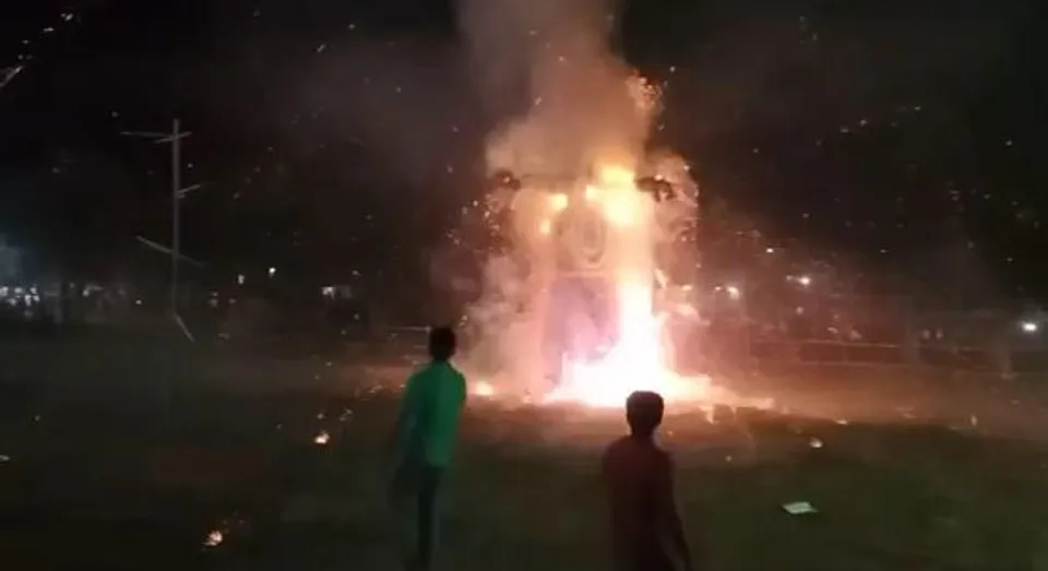 পুলিশের কড়া নিরাপত্তায় কুলটিতে সম্পন্ন হল রাবণ দহন অনুষ্ঠান