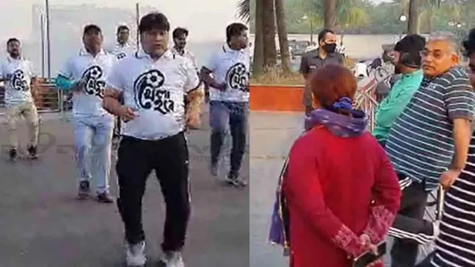 প্রাতভ্রমণে বেরিয়ে মুখোমুখি দিলীপ ঘোষ-আফতাব উদ্দিন