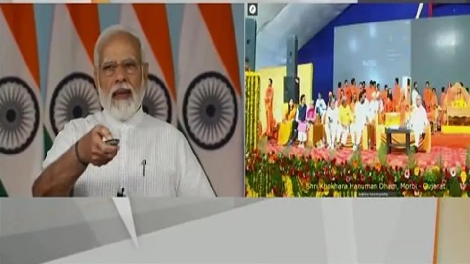 ১০৮ ফুট উচ্চতার হনুমান মূর্তি উন্মোচন করলেন প্রধানমন্ত্রী