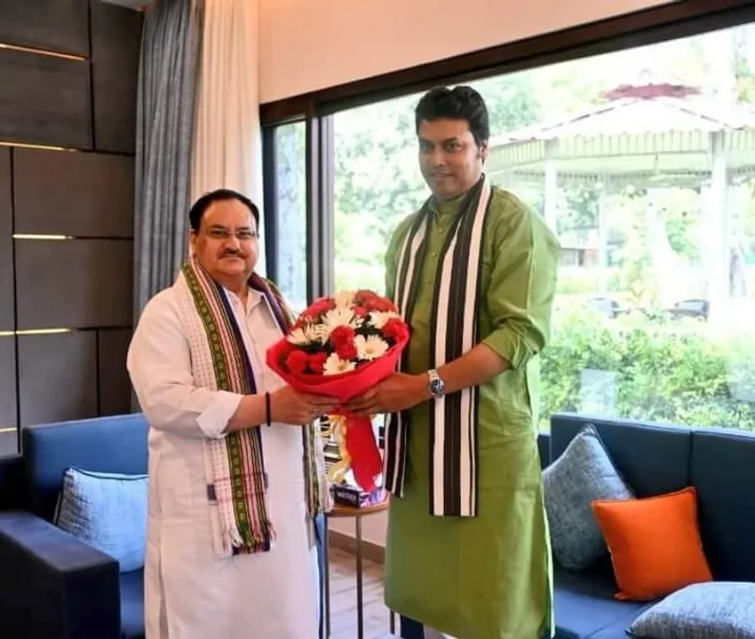 জে পি নাড্ডার সঙ্গে দেখা করলেন বিপ্লব কুমার দেব
