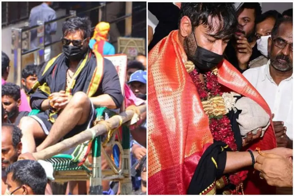 শবরীমালা পুজো দিতে পাল্কি চেপে অজয়