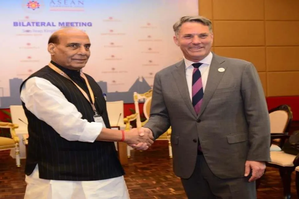 অস্ট্রেলিয়ার প্রতিরক্ষা মন্ত্রীর সঙ্গে বৈঠক করলেন রাজনাথ সিং