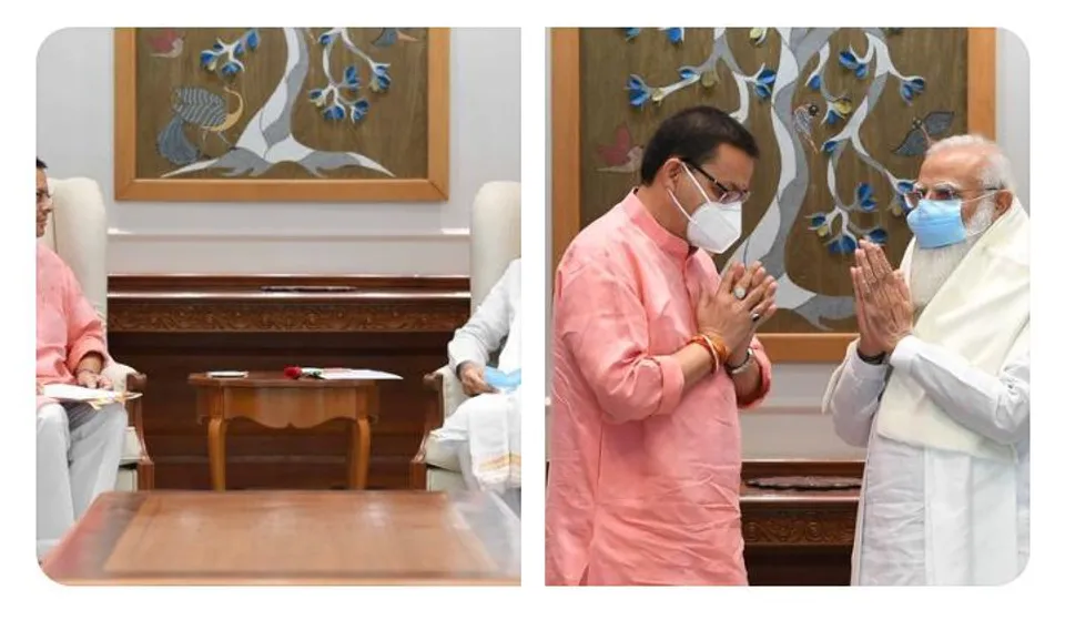 উত্তরাখণ্ডের মুখ্যমন্ত্রী শ্রী পুষ্কর ধামি  নরেন্দ্রমোদীকে ডাকলেন