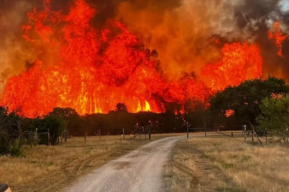 ভয়ঙ্কর দাবানলে আকাশের রঙ বদলে কমলা