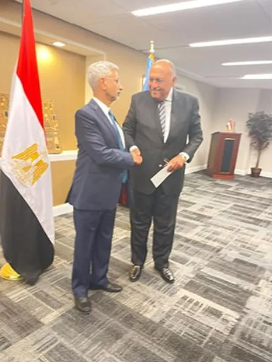 মিশরীয় প্রতিপক্ষের সাথে দেখা করেন জয়শঙ্কর