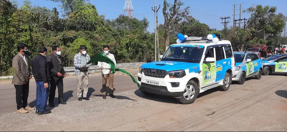 করোনার ভ্যাকসিন দিতে ট্যাবলোর উদ্বোধন