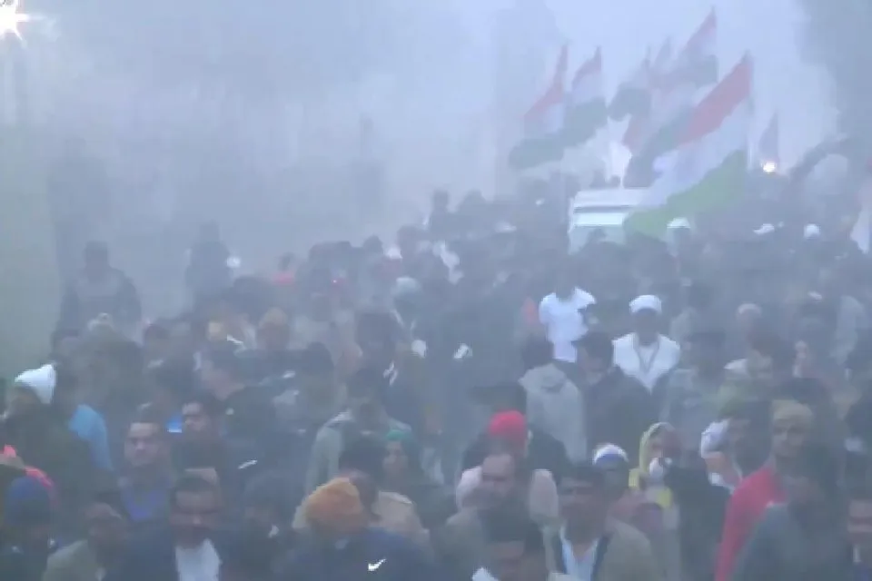 কুরুক্ষেত্রের খানপুর কোলিয়ান থেকে যাত্রা শুরু করেছেন রাহুল গান্ধী