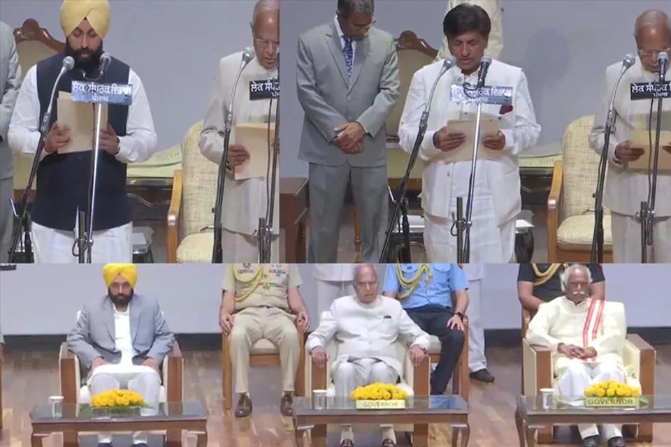 মন্ত্রীসভায় শপথ নিলেন ব্রহ্ম শঙ্কর জিম্পা ও হরজোত সিং বেন্স